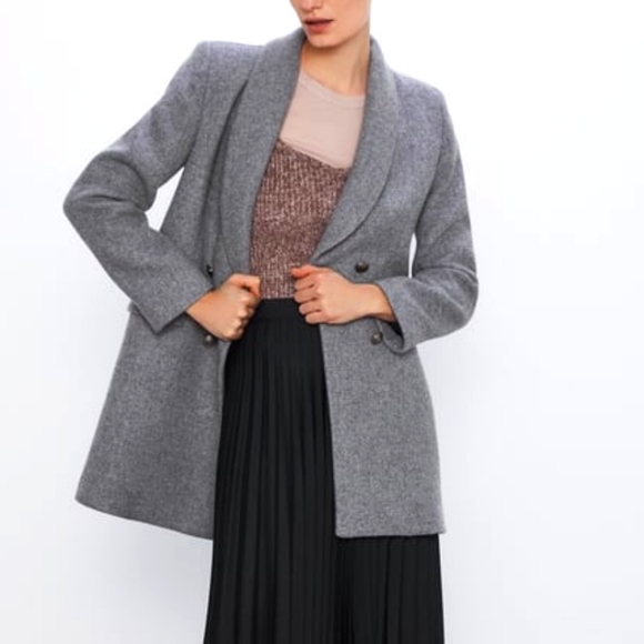 Zara Double Breasted Coat - Picture 3 of 7